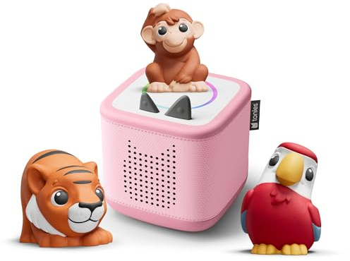 tonies Toniebox 2 Bundle Incl. My First Dschungel Set, Pink, Audioplayer für Hörbücher, Lieder, Einschlafen und Tonieplay für Kinder