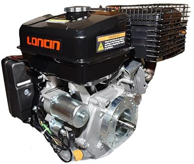 Loncin Motore 420 CC 12,3 HP con Avviamento Elettrico e a Strappo a Benzina 4 Tempi – Albero Orizzontale Conico Ø23 mm – Motore per Rasaerba, Motozappa, Trincia, Generatore