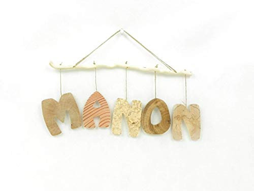 Prénom personnalisé en bois massif naturel pour chambre d'enfant, cadeau de naissance personnalisé, lettres en bois, prénom pour porte de chambre