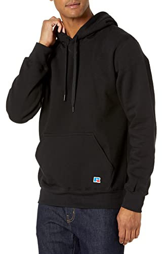 Russell Athletic Herren Cotton Rich 2.0 Premium Fleece Hoodie Hemd, Schwarz, Large