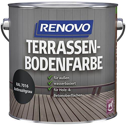 RENOVO - Terrassebodenfarbe RAL 7016 anthrazit grau - 4,0 Liter