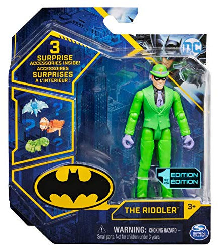 DC Batman 2021 Riddler Actionfigur von Spin Master, 10,2 cm
