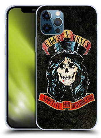 Head Case Designs sous Licence Officielle Guns N' Roses Slash Vintage Coque en Gel [Protection de Qualité Militaire] Compatible avec Apple iPhone 12 / iPhone 12 Pro Et Compatible avec MagSafe
