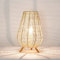 Tischlampe Korb Boho Design 34,5cm klein wohnlich E14 NATHYE Nachttischlampe Tischleuchte Wohnzimmer