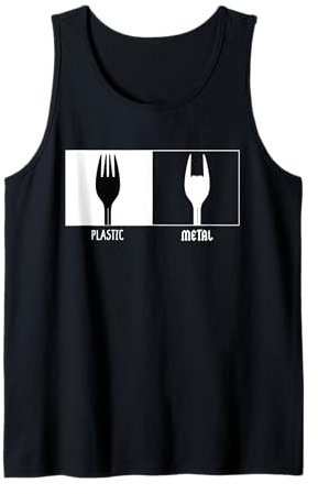 Lustige Gabeln aus schwerem Metall, Kunststoff-Besteck, Teufelshörner Tank Top