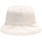 Malaxlx Damen Weiß Plüsch Fischerhut Wintermütze Flauschige Bucket Hat Warme Anglerhut