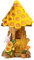 jojofuny Solar Feenhaus LED Gartenleuchten Pilzhaus: Pilz Gartenfigur Statue, Feenhaus für Den Garten, Garten Solarleuchten für Rasen Terrassen Weihnachten Miniatur Deko Ornamente