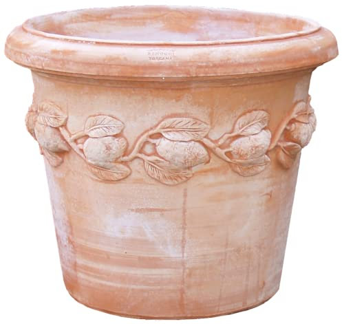 Blumentopf Pflanzgefäß Übertopf Terracotta FROSTFEST QUALITÄTSWARE Conca LIMONI (20cm)