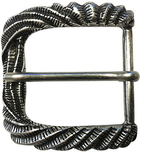 BELTINGER Gürtelschnalle Lines 4,0 cm | Buckle Wechselschließe Gürtelschließe 40mm Massiv | Dorn-Schließe | Wechselgürtel bis 4cm | Silber