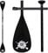 FunWater SUP Paddel Verstellbares Stand Up Paddle 3-teiliges oder 4-teiliges Schwimmendes Tragbares Paddelbrett aus Legierung Langlebig und Verstaubar (Schwartz, 2-in-1 Paddel)