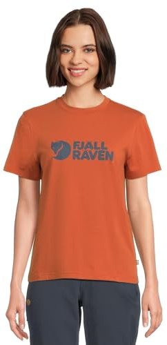 Fjällräven Damen T-Shirt Logo | Mischung aus Bio-Baumwolle und recyceltem Polyester. Rundhalsausschnitt. Logo-Print vorne.