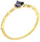 Homxi Damenring Verlobungsring,Eheringe Gold 750 Solitäre Quadratisch mit Saphir Ringe Verlobungsringe Gold Groß 49 (15.6)