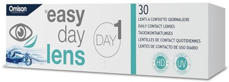Easy Day Lens, 30 Lenti A Contatto monouso Giornaliere per la correzione della miopia, -3,00