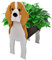 Pflanzgefäß in Hundeform für Outdoor-Pflanzen – Gartentier-Aufbewahrungsbehälter für Heimdekoration – Geschenk (Beagle)