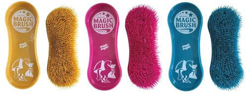 NETPROSHOP Pferde Bürsten Magic Brush Gegen Hartnäckigen Schmutz, Farbe:Magenta