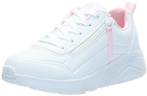 Skechers Unisex Kids Street Girls Trainers, White Synthetic Trim, 9.5 UK