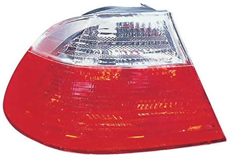 DM Autoteile 146266 Rückleuchte links P21W PY21W P21/4W außen weiß kompatibel für BMW 3er Coupe E46 Cabriolet