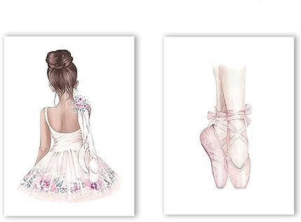 Wandbilder Ballett Mädchen Leinwand Malerei Kunstdrucke Schuhe Wandkunst Kinderzimmer Poster Kinder Mädchen Zimmer Dekor Kein Rahmen