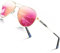 Sunglasses Mens Polarised Sunglasses Womens Pilot Sun glasses Black Designer UV Protection Mirrored Reflective Dark Shades for Driving Hiking Running (Pink)