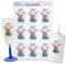 FEENSTAUB Kerzentattoos Silvester, Kerzen Tattoofolie, Mitbringsel, Personalisierbare Kerzenaufkleber, Glassticker, Glücksbringer, Glücksschwein