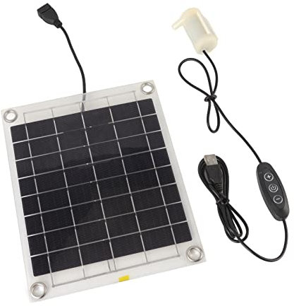 Kit de Pompe à Eau Solaire 10 W, Kit de Pompe à Panneau Solaire en Silicium Monocristallin Kit de Pompe à Eau Solaire Panneau Solaire en Silicium Monocristallin Double Face 5 V 3