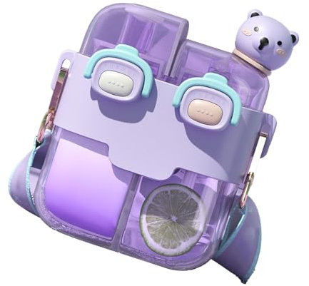 Aeun Borraccia Kawaii, Leggera e a Tenuta Stagna, Aspetto Carino, Portatile, Squisita Bottiglia d'acqua Doppia Kawaii per Yoga e Palestra (Lavanda Viola 530ml), Aeun0wryhd2v4p-13