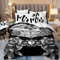 Freyamy Partner Bettwäsche 200x220cm 3teilig Schwarz Weiß Chic 3D Bettwäsche für Paare 100% Mikrofaser Pärchen Bettwaren-Sets Liebhaber Bettbezug mit Reißverschluss und 2 Kissenbezug 80x80cm
