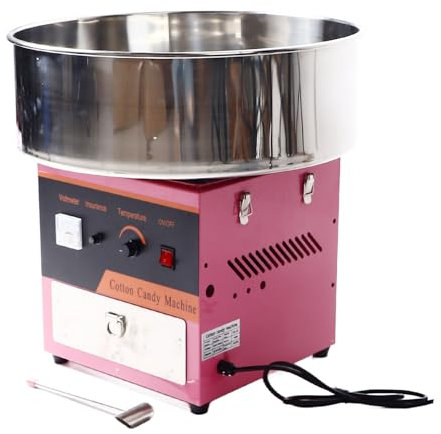 Máquina Comercial de Algodón de Azúcar, Máquina de Algodón de Azúcar de Temperatura Ajustable con Cuchara de Azúcar para Fiesta de Cumpleaños (Genericug61fbw2cd-12)