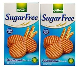 Gullon Sugar Free Shortbread Biscuits 330g x 2 Pack Bundle