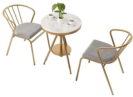 NOALED Tische und Stühle für den Außenbereich, 3-teiliges Bistrotisch-Set, höhenverstellbare Tisch- und Stuhlmöbel für die Außenterrasse, ESS- und Gesprächsset für den Balkon