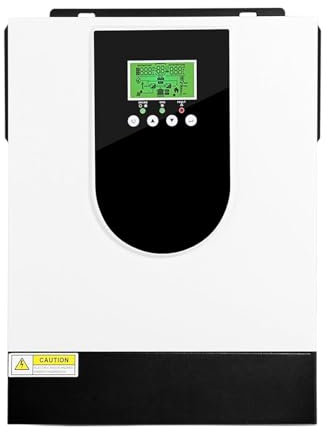 Fablestoryem Onduleur Hybride Solaire 3000W DC24V vers AC230V, onduleur à Onde sinusoïdale Pure Hors réseau avec Chargeur Solaire MPPT 80A + Chargeur AC,adapté pour Batterie Plomb-Acide/Lithium 24V