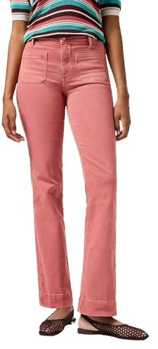 Wrangler Flare Fit - Vaqueros para Mujer, Pierna Acampanada, Rojo Lavado, 27W x 30L