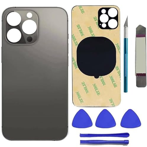 Anglepingping 13 Pro Back Glass Replacement for iPhone 13 Pro Rear Back Glass,Compatible with iPhone 13 Pro Rear Glass Kit with Pre-Installed Adhesive and Tools(Space Black)