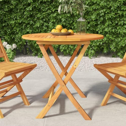 Willood Gartentisch Klappbar 85x76 cm Massivholz Teak