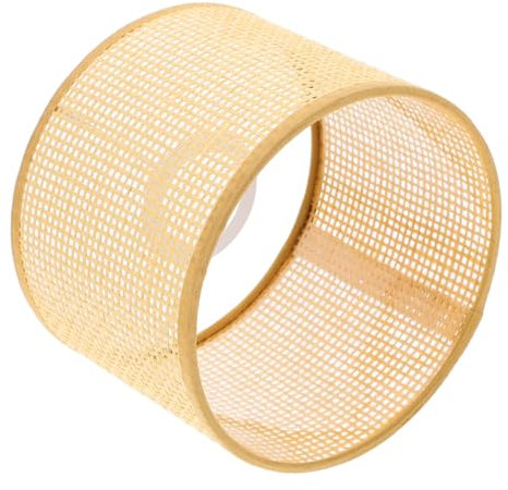 MERRYHAPY Housse De Lampe Rotin Tissé Abat-jour Décoratif Rotin Protection Pour Lampe