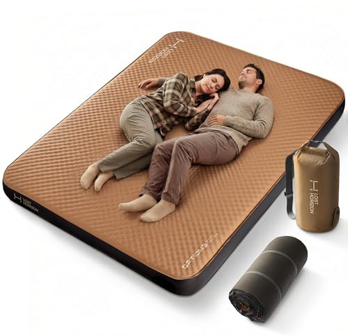 Lost Horizon Option3 Self-Inflating Foam Camping Mattress, 203x152x11cm | Air & Foam Comfort, Adjustable Firmness, R-Value 13, All-season ready, Sleeping Pad