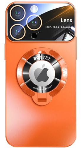 Case for iPhone 16/16 Plus/16 Pro/16 Pro Max, Military Drop & Full Camera Lens Protection [Compatible with MagSafe] Matte Shockproof Cover,Orange,16 Pro Max