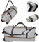 YHYEH 32 Reisetasche mit Weichen Seiten, Faltbar und mit Rollen, Erweiterbar von 110L auf 140L, Rolltasche mit 2 Rollen und Mehreren Taschen,Grau
