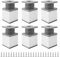 6 Piezas Patas Regulables para Muebles, Patas Mueble de 40 × 40 × 50 mm (Ampliables 15 mm), Patas Regulables para Muebles Ajustables de Aleación de Aluminio, Patas para Mesas, Patas para Sofas (6)