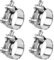 Abrazadera de Tubo de Escape de Moto 4Pcs Abrazaderas Turbo para Conexión de Escape Ingeniería Vehículos Barcos (40-43mm)