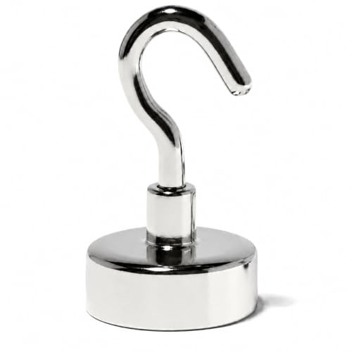 Magnet Store 20mm Neodymium Hook Holding Magnet N35 – Strong Rare Earth Magnet (12KG Pull) for Hanging & Holding Objects (1)