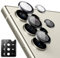 keyxer 2 films de protection d'appareil photo pour Samsung Galaxy S24 Ultra, films de protection d'objectif individuels, verre trempé ultra fin avec bord en aluminium