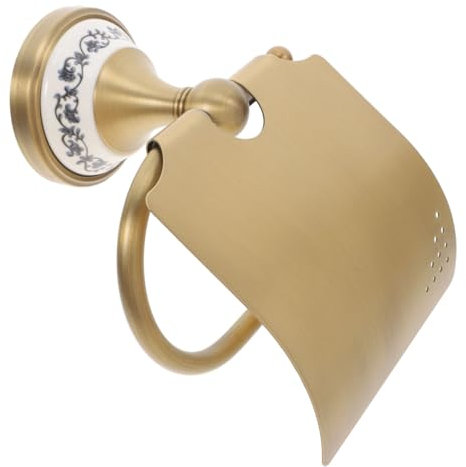 Veemoon Vintage Rollenhalter Badaccessoires Aus Antikem Messing Toilettenpapierhülle Dekorativ Altmodischer Toilettenpapierhalter Antiker Goldener Toilettenpapierhalter Kupfer