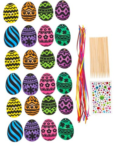 Toyvian 1satz Junge Mädchen Ostern Kratzbilder Bunte Eier Kratzkarten Bastelset Für Ostern Kreative Partydekoration Und Sicherem Material