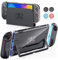 STARTRC GAMES Coque transparente pour console Nintendo Switch 2 2025, coque de protection en PC pour console Switch 2, coque rigide en TPU avec 4 capuchons pour pouces pour manette Joy-Con