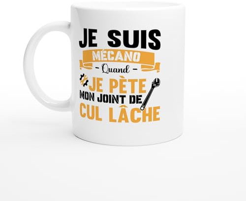 Mug Je Suis Mécano – Tasse Cadeau Mécanicien – Idée Cadeau Passion Mécanique – Mug pour Garage et Atelier