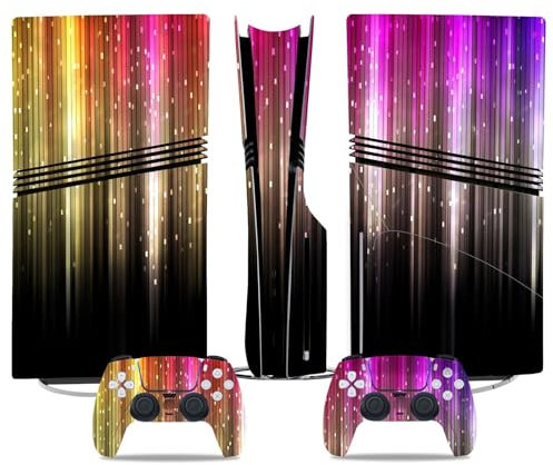 Per PS5 Pro Skin Disc Edition & Per PS5 Pro Skin Digital Edition Console Controller Vinyl Cover Skins Wraps Scratch Resistant Compatible 18052(Digital Edition)