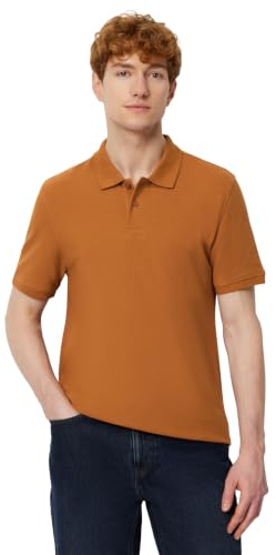 Amazon Essentials Herren Poloshirt Slim Fit Baumwolle Piqué Kurzarm, Karamell, XL