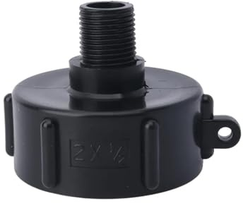 XIOKLM 1000-Liter-IBC-Tankadapter S60 x 1/2 3/4 1 1,5 2 S100 Gewindeverbinder Ton Fassgelenke Fitting(S60-1 inch(Male))