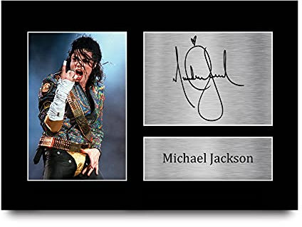HWC Trading Michael Jackson A4 Senza Cornice Firmato Regalo Visualizzazione Delle Foto Print Immagine Autografo Stampato Per Gli Appassionati Di Musica